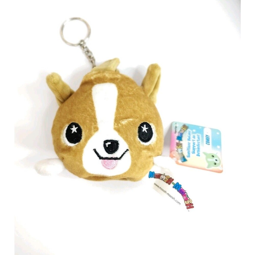 Moosh Moosh sanitizer holder Corey puppy dog key tag Key Ring